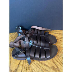 8 By Yoox Leather Gladiator Sandals, US 9, IT 42, JL6, Pre-Owned